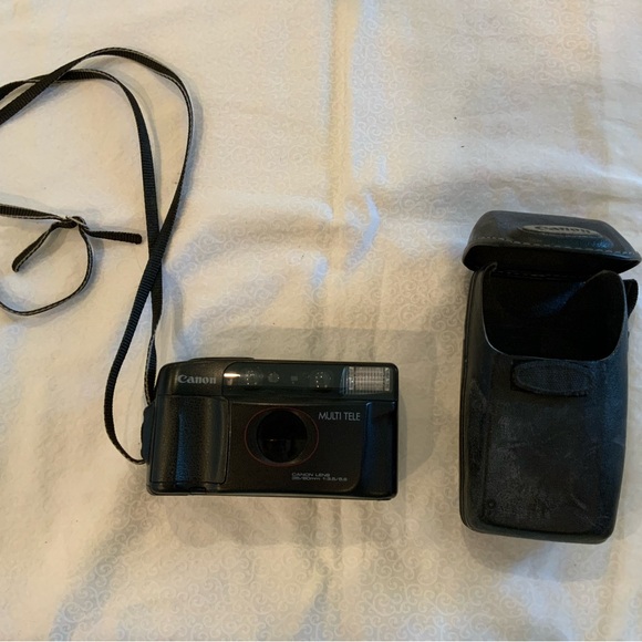 Canon Sure Shot Multi Tele Compact Film Camera With Case Japan
